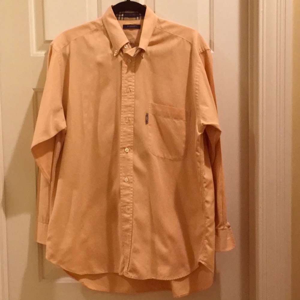 Burberry London Orange Dress Shirt 16R